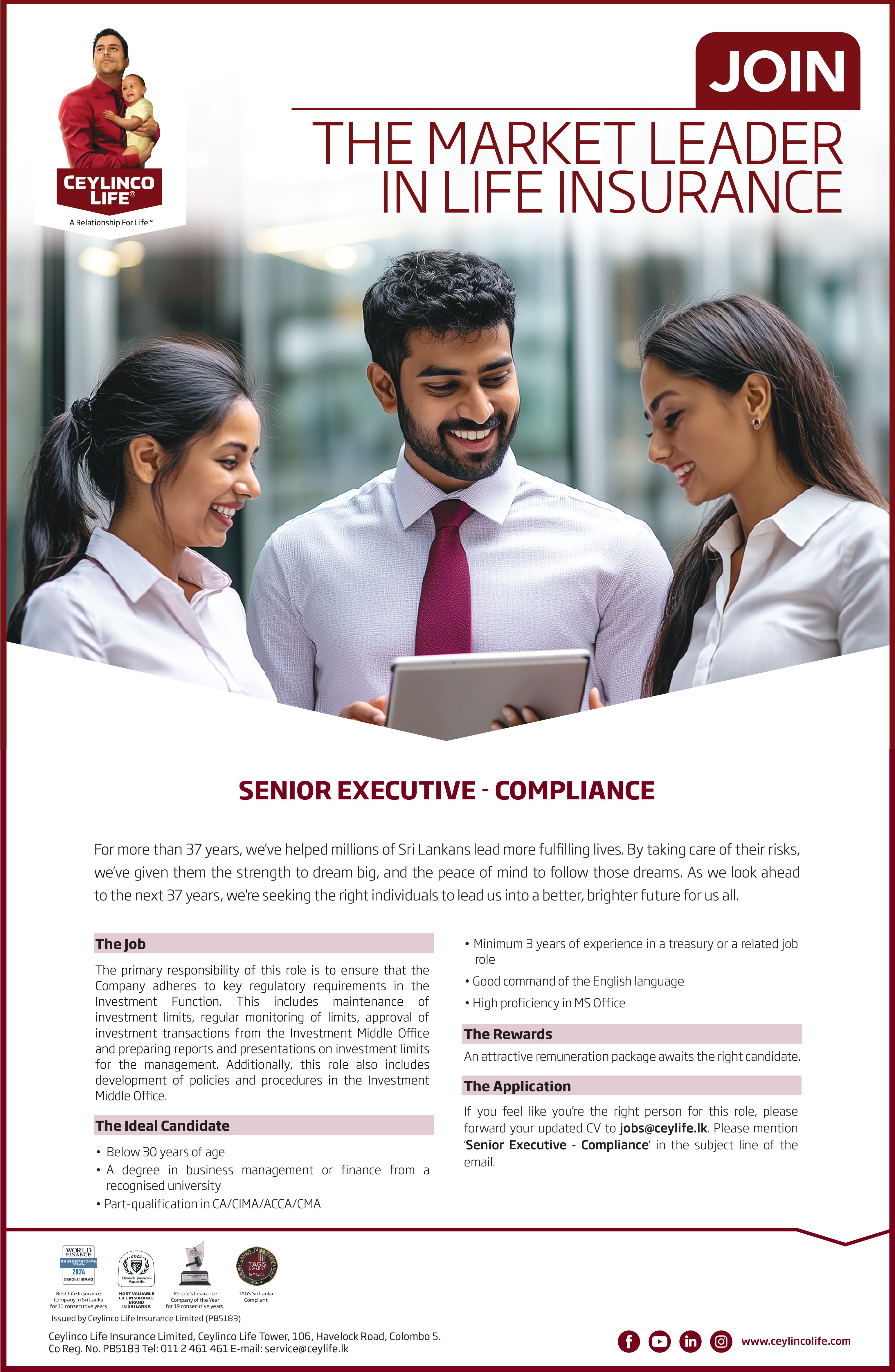 Senior Executive - Compliance