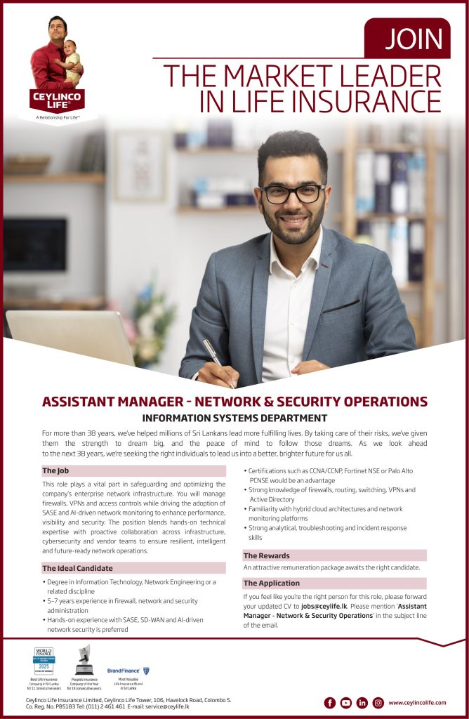 Assistant Manager - Network & Security Operations